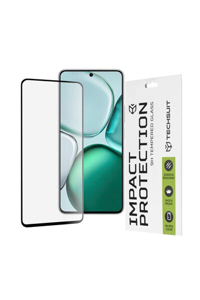 Techsuit Husă completă cu adeziv pentru Honor X9c Smart 111D, neagră