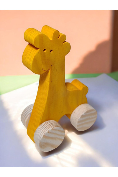 websunday Wooden Toy Giraffe Natural Handmade Toy
