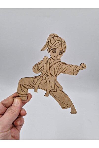 Mu Art Ahşap 10 Pieces Wooden Painting Sports Branches Series No10 Karate Mon...