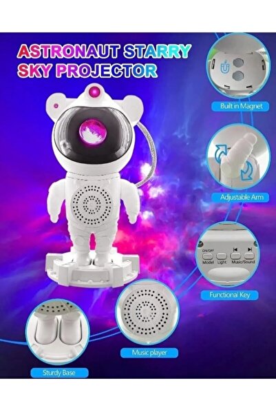 LEERFEI ASTRONOT STAR LİGHT GECE LAMBASİ FM USB BAĞLANTI Lİ