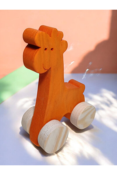 websunday Wooden Toy Giraffe Natural Handmade Toy