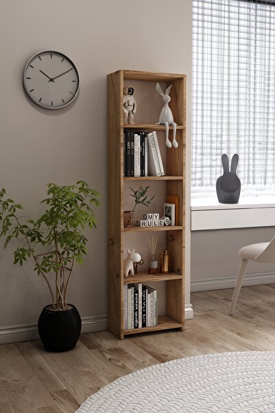 TUMBLERA Libro Pine Kitaplık 5 Raflı Çok Amaçlı Düzenleyici Raf 160 cm Dekora...