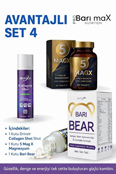 Re Vita Daily Bari Bear Advantageous Set 4 - Drinxir Hydrolyzed Collagen + 5 ...