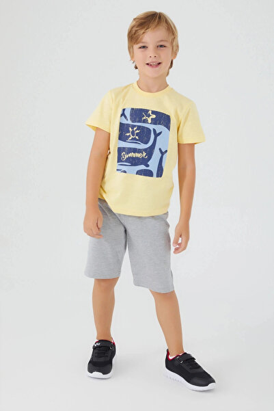 Rolypoly Boy's Yellow Bermuda Suit