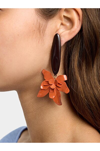 PARFOIS Mine Kaplı Maxi Çiçek Küpe