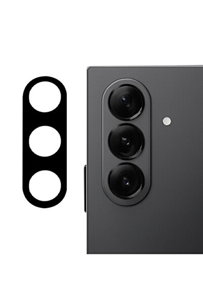 Techsuit Camera Glass Film for Samsung Galaxy Z Fold 7 Full Glass, Black