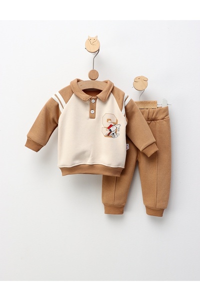 MiniKids Snoopy Baseball Set, Beige 86 (12-18 months)