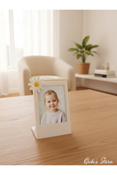 Qukis Store Çiçekli Fotoğraf Çerçevesi 9x6 cm, Instax Boyutları ile Uyumlu, M...