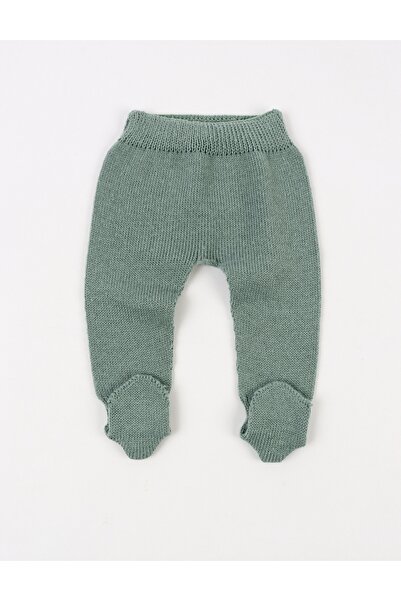 MiniKids Knitted pants with baby booties green 68 (3-6 months)