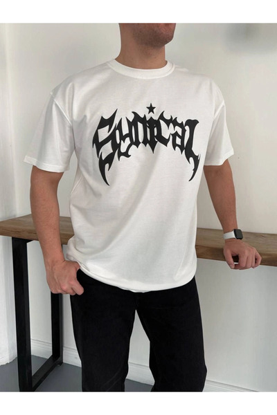 LUMİART Men's Crew Neck Front Printed Short Sleeve T-Shirt Streetwear Casual ...