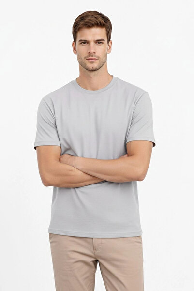 LUMİART Men's Crew Neck T-Shirt Regular Fit Basic Cotton Daily Use T-Shirt - ...