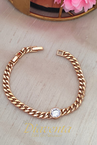 DİAVENTA TAKI VE AKSESUAR Xuping Vip Round Single Stone Baguette Model Bracel...