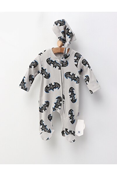MiniKids Jumpsuit with fez, Night Hero Batman, grey-blue 62 (0-3 months)
