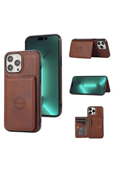 KILIF HOUSE iPhone 13 Compatible Premium Leather Wallet Case with Magsafe Sup...