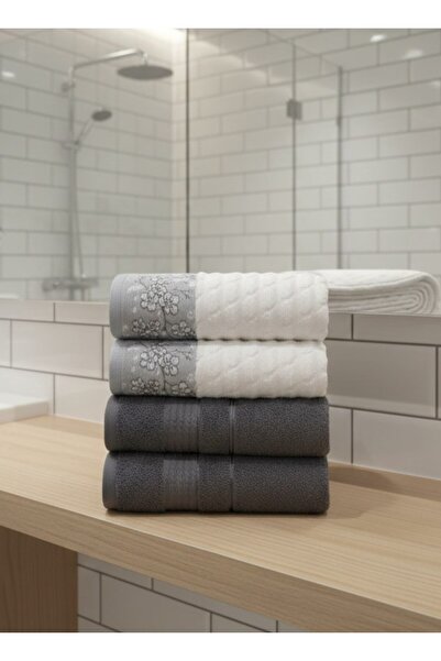 Özdilek Ochiba Trendy Face Towel 4 Pieces-50X 90 cm