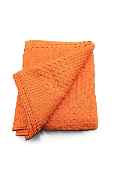 Kotonia Home Blanket - Waffle, 220x240 cm, 100% cotton - ceramic