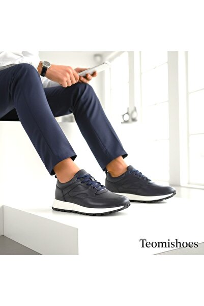 By Barretti Dark Blue Sneaker with Side Motif and Tirtikli Sole