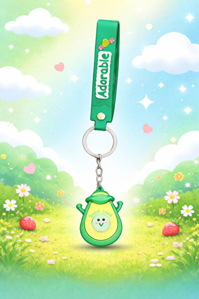 MAViHOME Luxury Silicone Keychain with Avocado Figure – Keychain with Avocado...