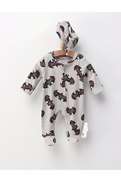 MiniKids Jumpsuit with fez, Night Hero Batman, grey-red 62 (0-3 months)