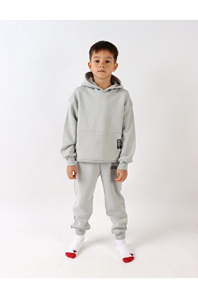 MiniKids Life is Cool padded tracksuit, grey 116 (5-6 years)