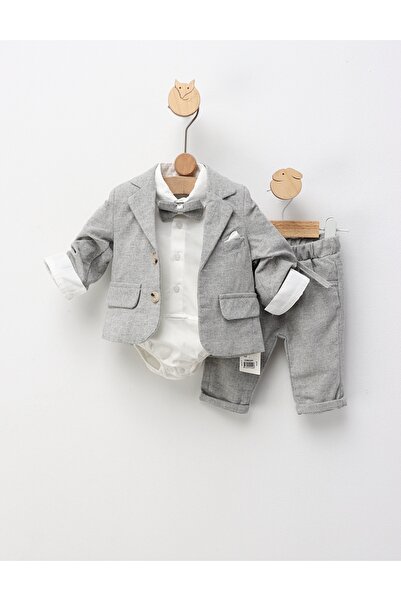MiniKids Allen elegant jumpsuit, gray model 62 (0-3 months)
