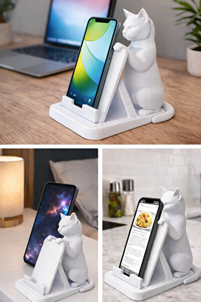 Nexo حامل هاتف على شكل قطة - حامل مكتبي لطيف للهواتف الذكية