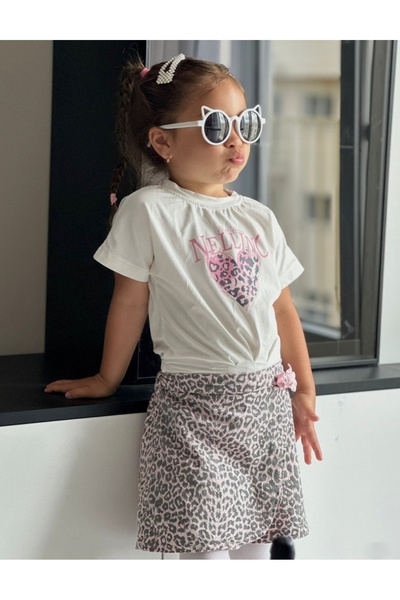 MiniKids Σετ με Κοντό και τζιν, Mily, ροζ 110 (4-5 ετών)