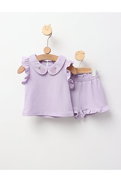 MiniKids Σετ Καλοκαιριού, Δύο Λουλούδια, με μωβ 86 (12-18 μηνών)