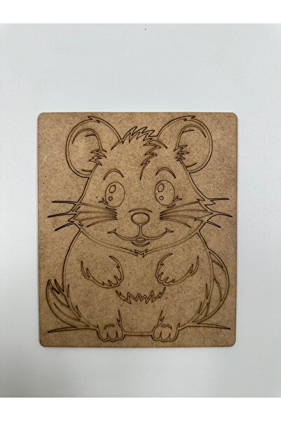 WOODIVA AHŞAP 10 قطع من أنشطة الرسم الخشبية على شكل هامستر، نشاط فني للمدرسة،...