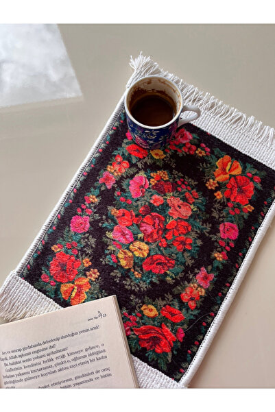 Vesile Atölye Mini Dekoratif Minyatür Halı, Mousepad,Baş Seccadesi