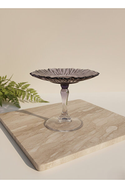 zarifcam Vintage Cam Ayaklı Sunumluk - Dekoratif Meyvelik ve Tatlı Tabağı