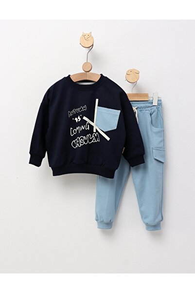 MiniKids Autumn is Coming tracksuit, navy blue 110 (4-5 years)