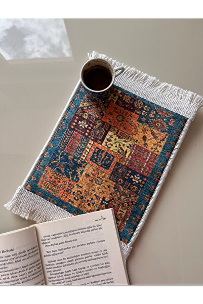 Vesile Atölye Mini Dekoratif Minyatür Halı, Revnak Model, Baş Seccadesi