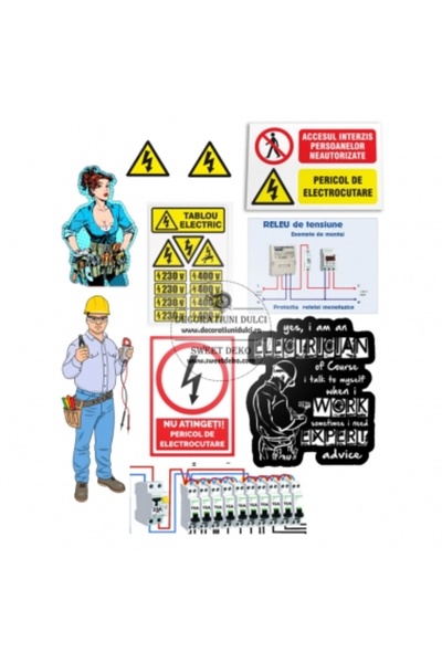 Decoratiuni Dulci Electrician Edible Image - Cut Out