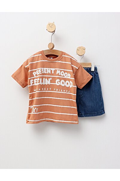 MiniKids Καλοκαιρινή στολή With Friends, μπεζ 110 (4-5 ετών)