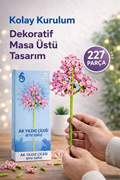 ZİVENTA Dekoratif Çiçek Modeli Legosu Hediyelik Solmayan Çiçek Yapı Oyuncağı ...