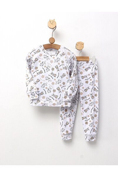 MiniKids BBC ML Romania pajamas, Sweet Friends, cream-white 92 (18-24 months)