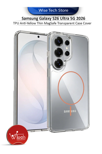 Wtech Samsung Galaxy S26 Ultra 5G 2026 TPU Anti-Yellow Thin MagSafe Transpare...