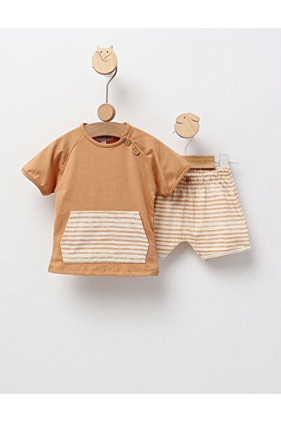 MiniKids Σετ καλοκαιρινό Athos, μπεζ μοντέλο 86 (12-18 μηνών)