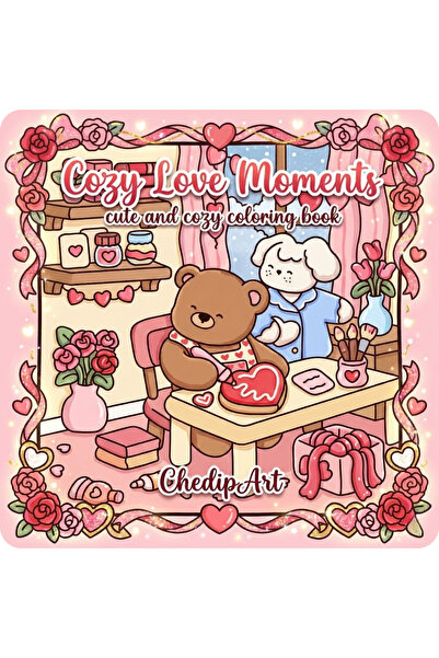 M&H Coloring Cozy Love Moments - 21x21 cm Boyama Kitabı, Çocuk ve Yetişkinler...