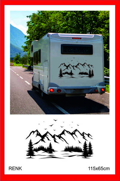 EYBA STİCKER ملصق طيور الغابة الجبلية 115×65 سم قطعة واحدة