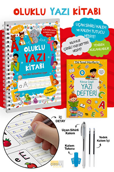 Parodi Yayınları Oluklu Yazı Kitabı - Sihirli Kalem Seti - Kabartmalı Yeniden...