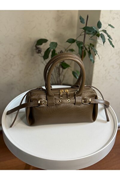 Bagnest Faux Leather Women's Hand and Shoulder Bag with Belt Detail
