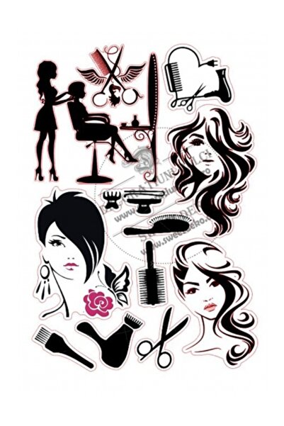 Decoratiuni Dulci Hairstylist Edible Image - Cut Out
