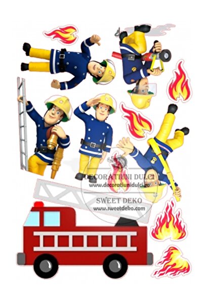 Decoratiuni Dulci Edible image - Fireman Sam - Cut out