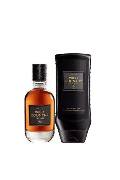 AVON wild country perfume set with shower gel