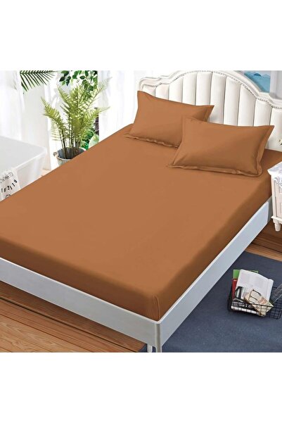 Talis Stretchy sheet and 2 pillowcases Junne Camel Dark 180x200 cm (Finet)