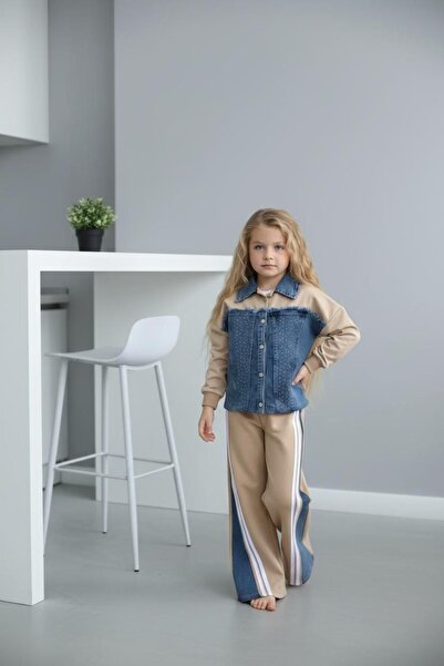 Nazhankids Denim Detailed Tracksuit Set