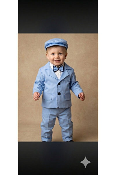 MASSIBEBE Elegant 4-Piece Boys' Suit Set for Baptism and Special Occasions