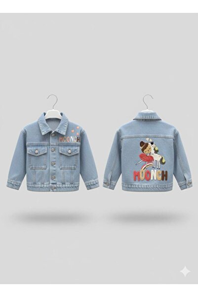 Nazhankids Kız Çocuk Kot Ceket